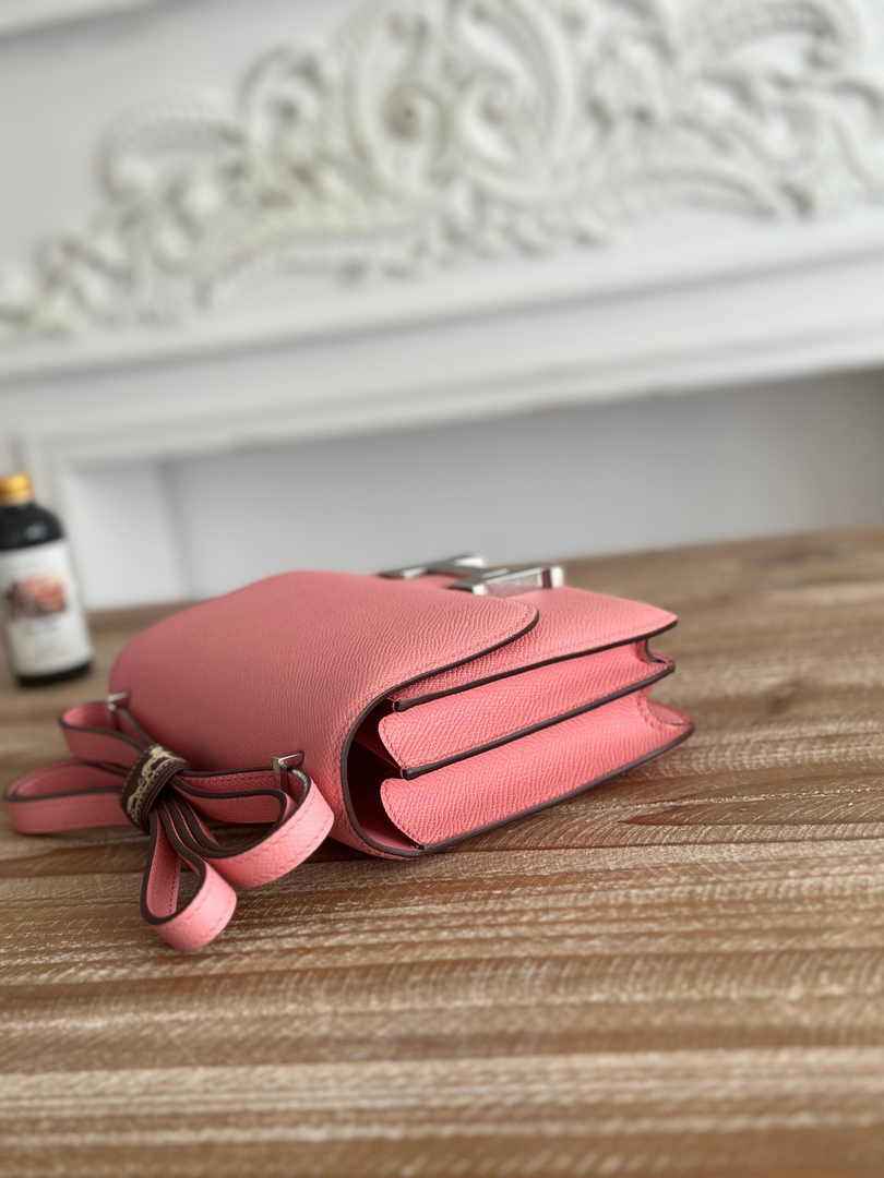 Hermes Constance Epsom Leather 19cm Silver Pink H082240