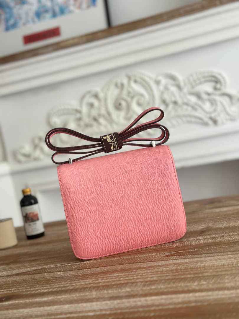 Hermes Constance Epsom Leather 19cm Silver Pink H082240