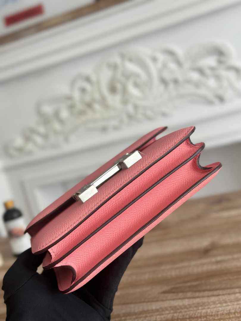 Hermes Constance Epsom Leather 19cm Silver Pink H082240