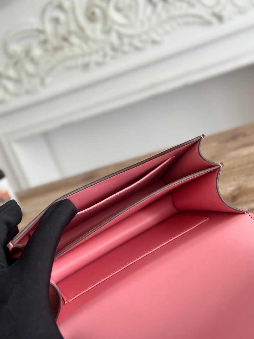 Hermes Constance Epsom Leather 19cm Silver Pink H082240