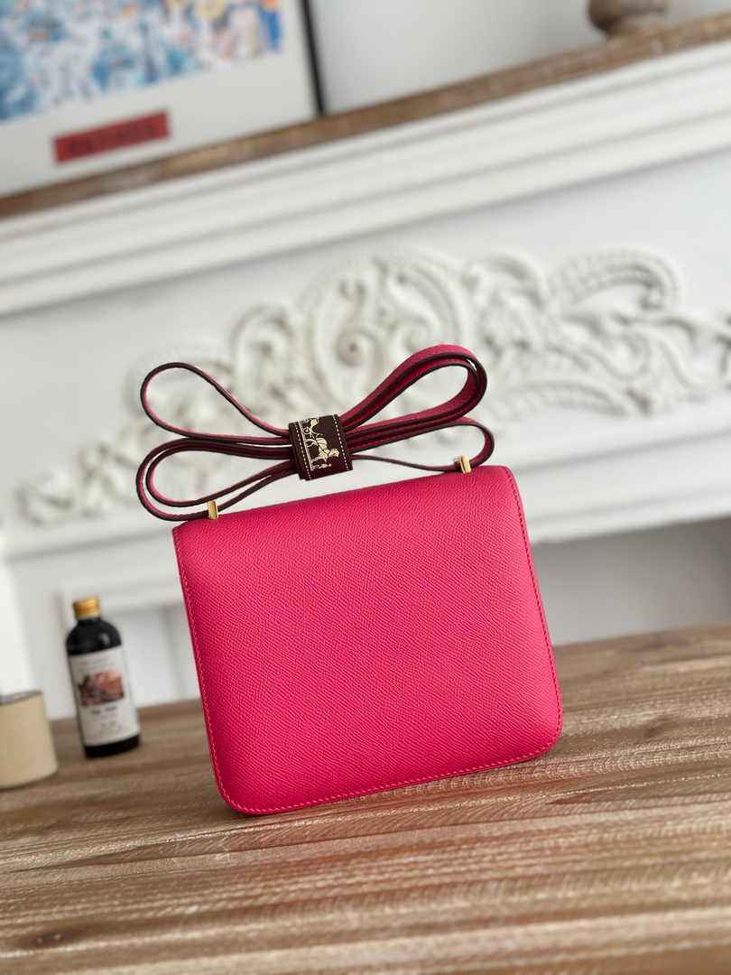 Hermes Constance Epsom Leather 19cm Gold Plum H082247