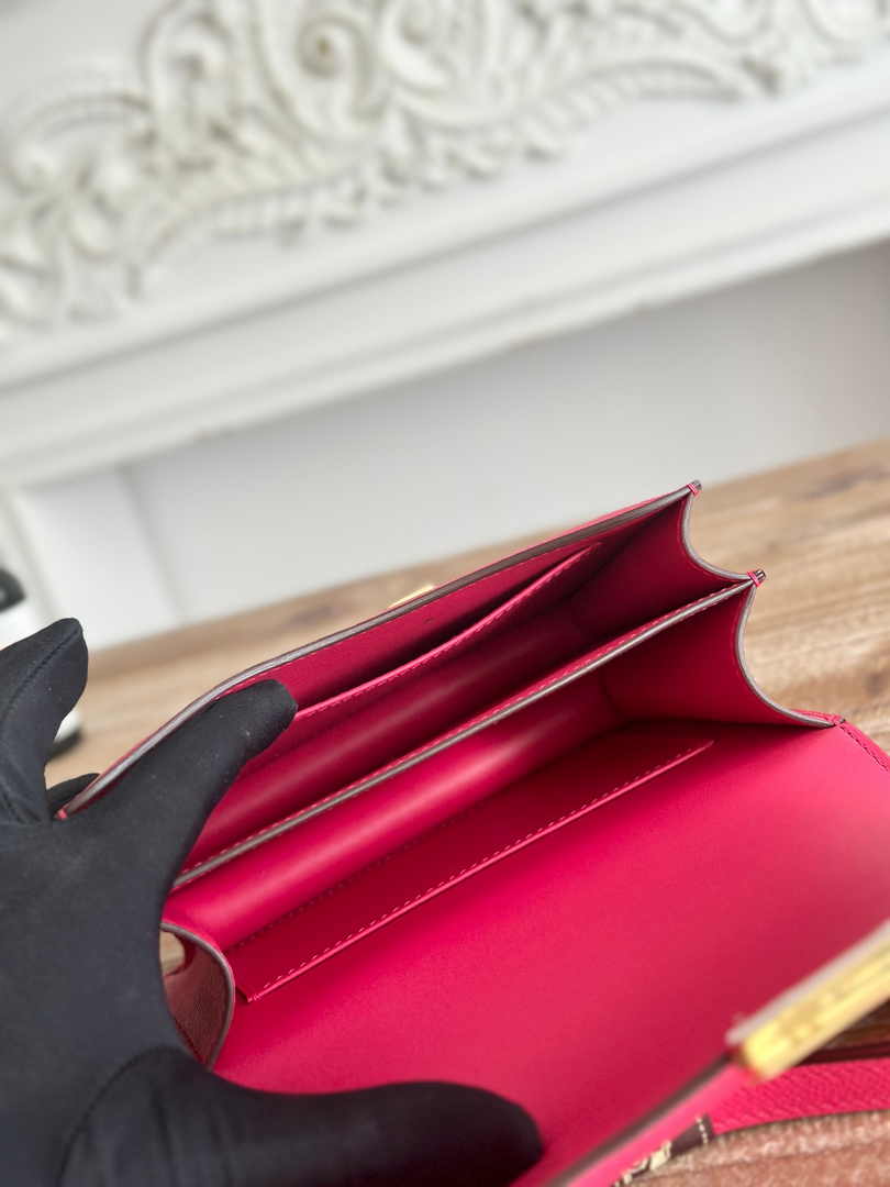 Hermes Constance Epsom Leather 19cm Gold Plum H082247
