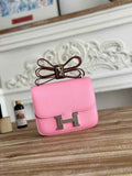 Hermes Constance Epsom Leather 19cm Pink Silver H082208