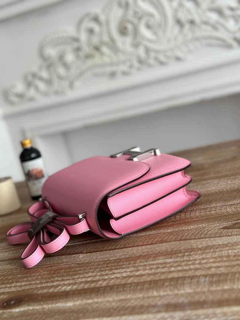 Hermes Constance Epsom Leather 19cm Pink Silver H082208
