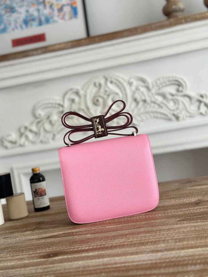 Hermes Constance Epsom Leather 19cm Pink Silver H082208