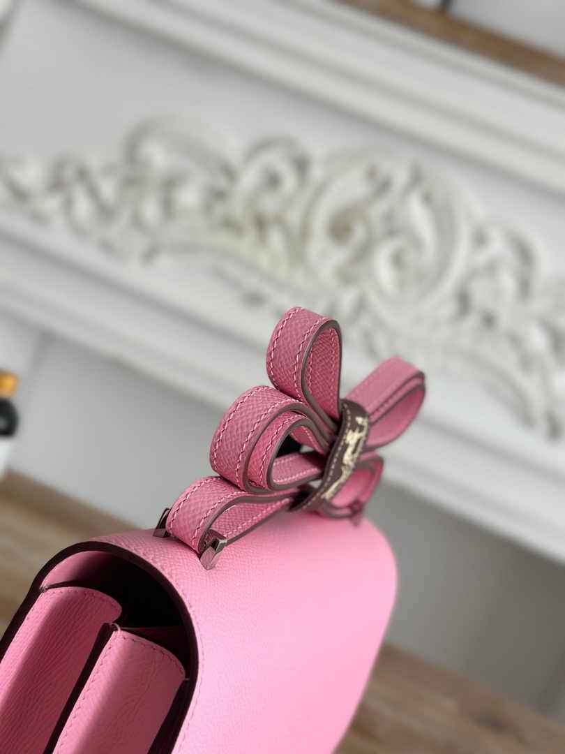 Hermes Constance Epsom Leather 19cm Pink Silver H082208