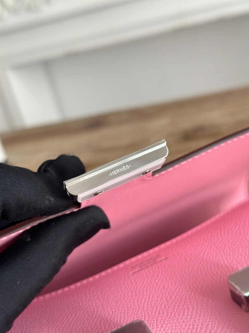 Hermes Constance Epsom Leather 19cm Pink Silver H082208