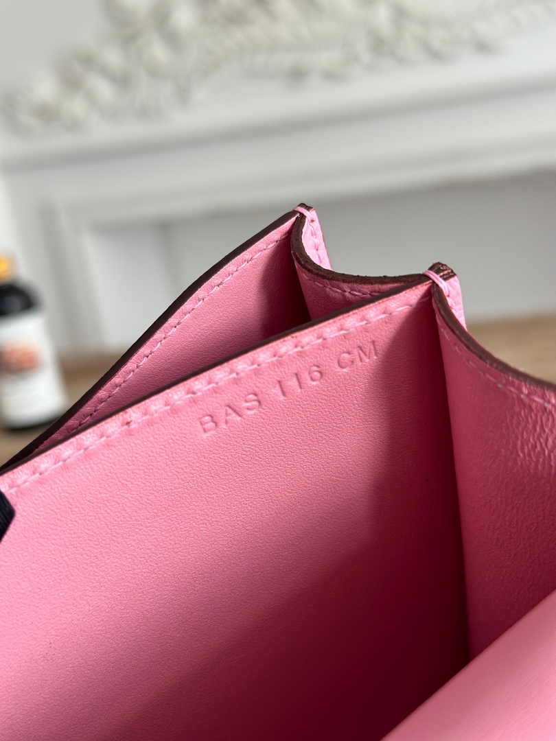 Hermes Constance Epsom Leather 19cm Pink Silver H082208
