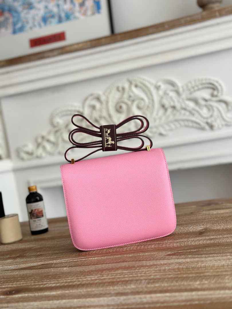 Hermes Constance Epsom Leather 19cm Pink Gold H082209