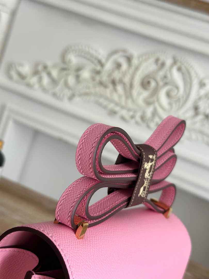 Hermes Constance Epsom Leather 19cm Pink Gold H082209
