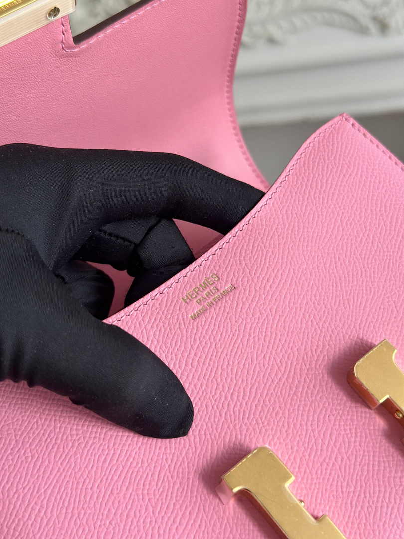 Hermes Constance Epsom Leather 19cm Pink Gold H082209