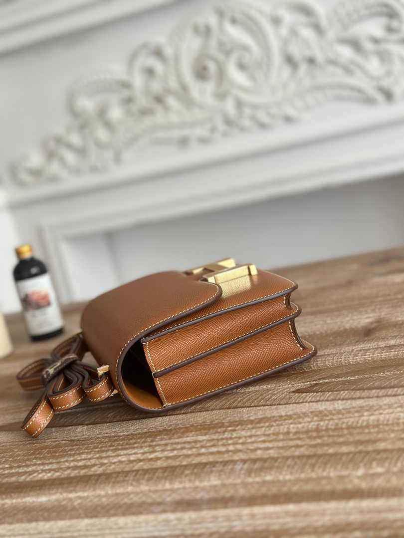 Hermes Constance Epsom Leather 19cm Brown Gold H082260