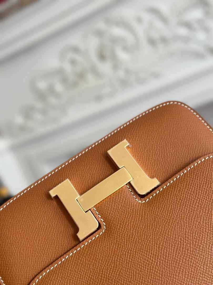 Hermes Constance Epsom Leather 19cm Brown Gold H082260