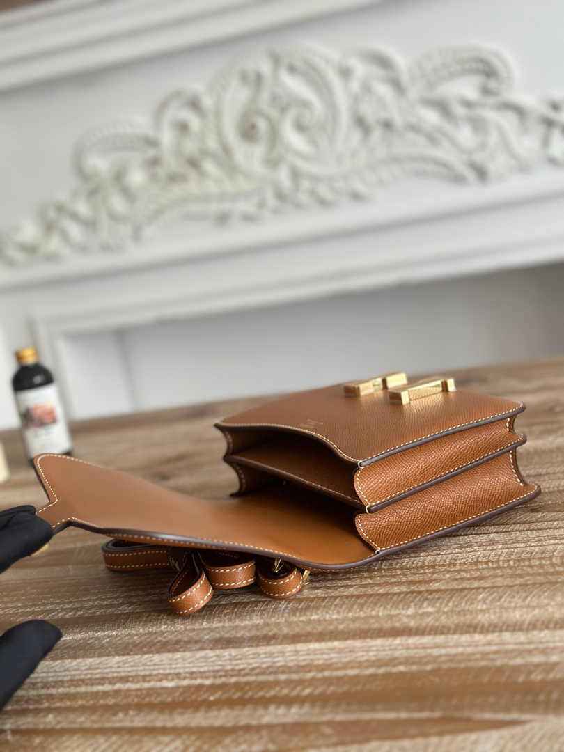 Hermes Constance Epsom Leather 19cm Brown Gold H082260