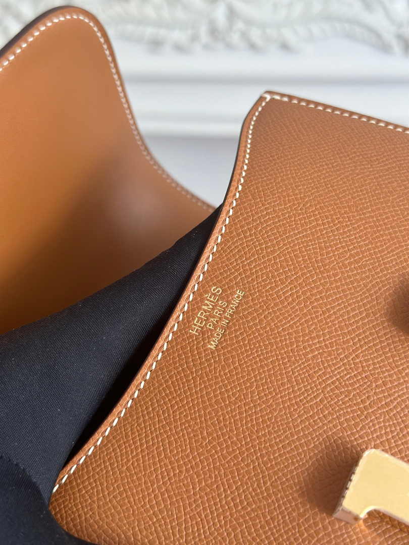 Hermes Constance Epsom Leather 19cm Brown Gold H082260