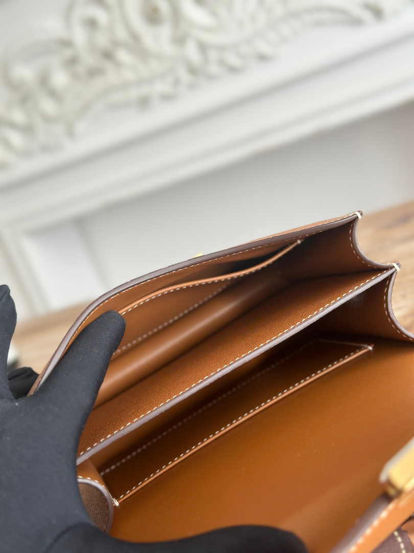 Hermes Constance Epsom Leather 19cm Brown Gold H082260