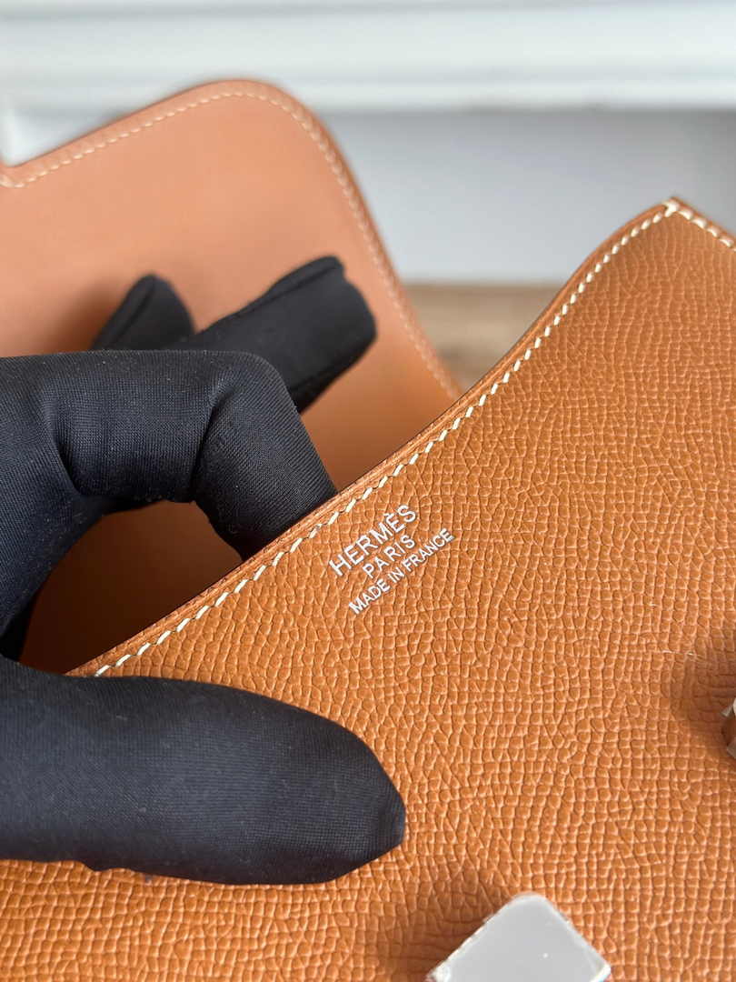 Hermes Constance Epsom Leather 19cm Brown Silver H082261