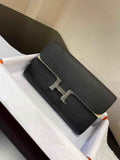 Hermes Constance Long To Go wallet H080126 Black Silver
