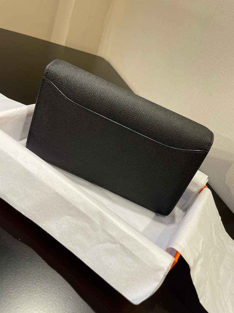 Hermes Constance Long To Go wallet H080126 Black Gold