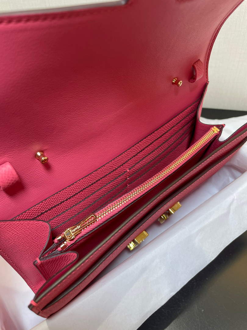 Hermes Constance Long To Go wallet H080126 plum gold