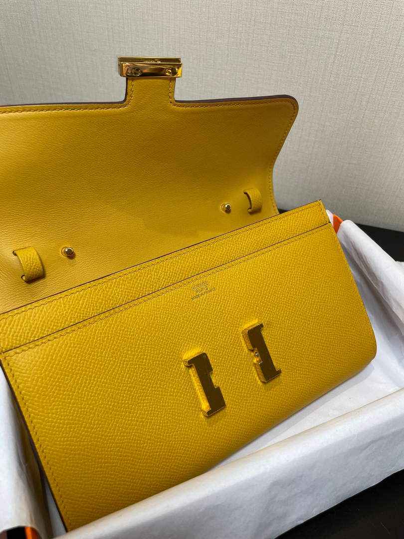 Hermes Constance Long To Go wallet H080126 yellow gold