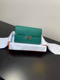 Hermes Constance Long To Go wallet H080126 green silver