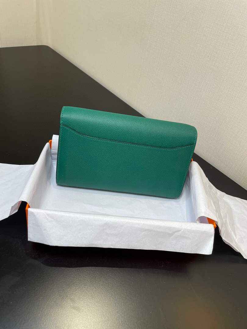 Hermes Constance Long To Go wallet H080126 green gold