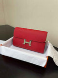 Hermes Constance Long To Go wallet H080126 Red Silver