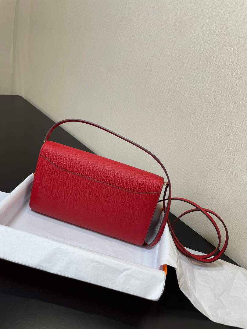 Hermes Constance Long To Go wallet H080126 Red Gold