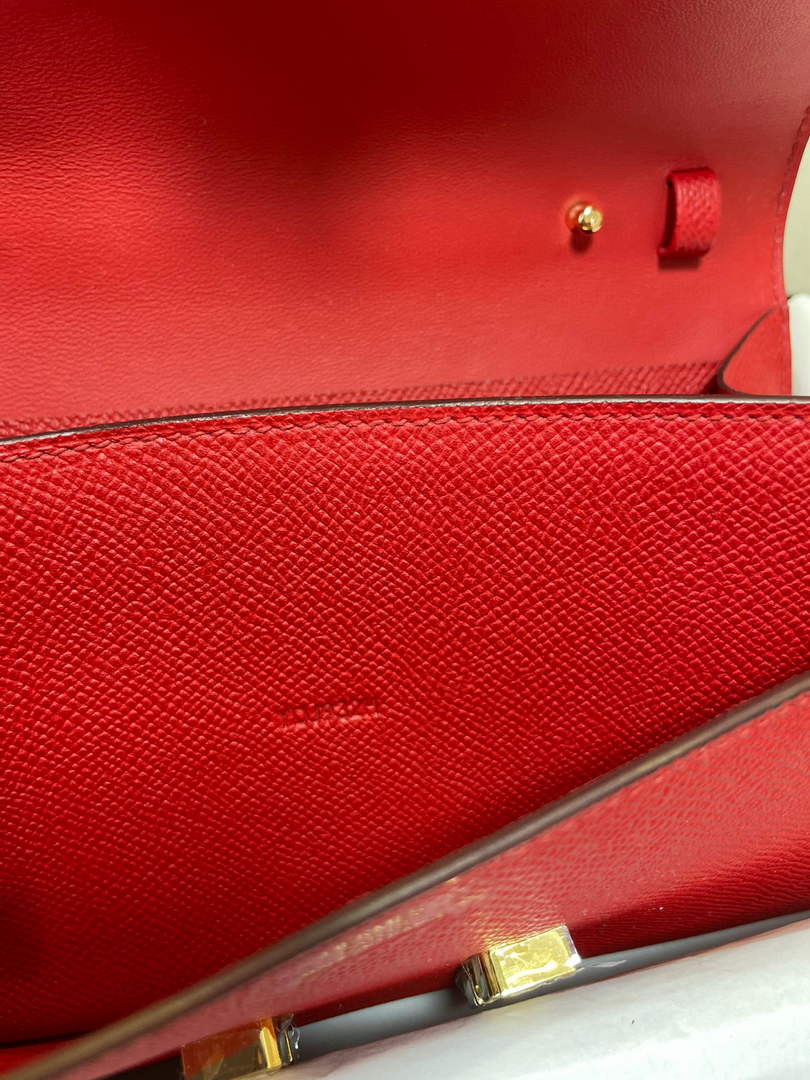 Hermes Constance Long To Go wallet H080126 Red Gold