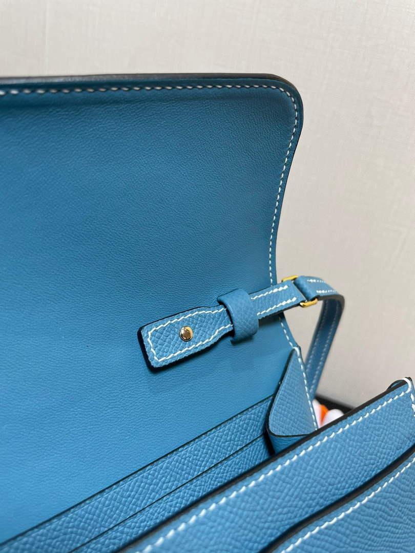 Hermes Constance Long To Go wallet H080126 Sky Blue Gold