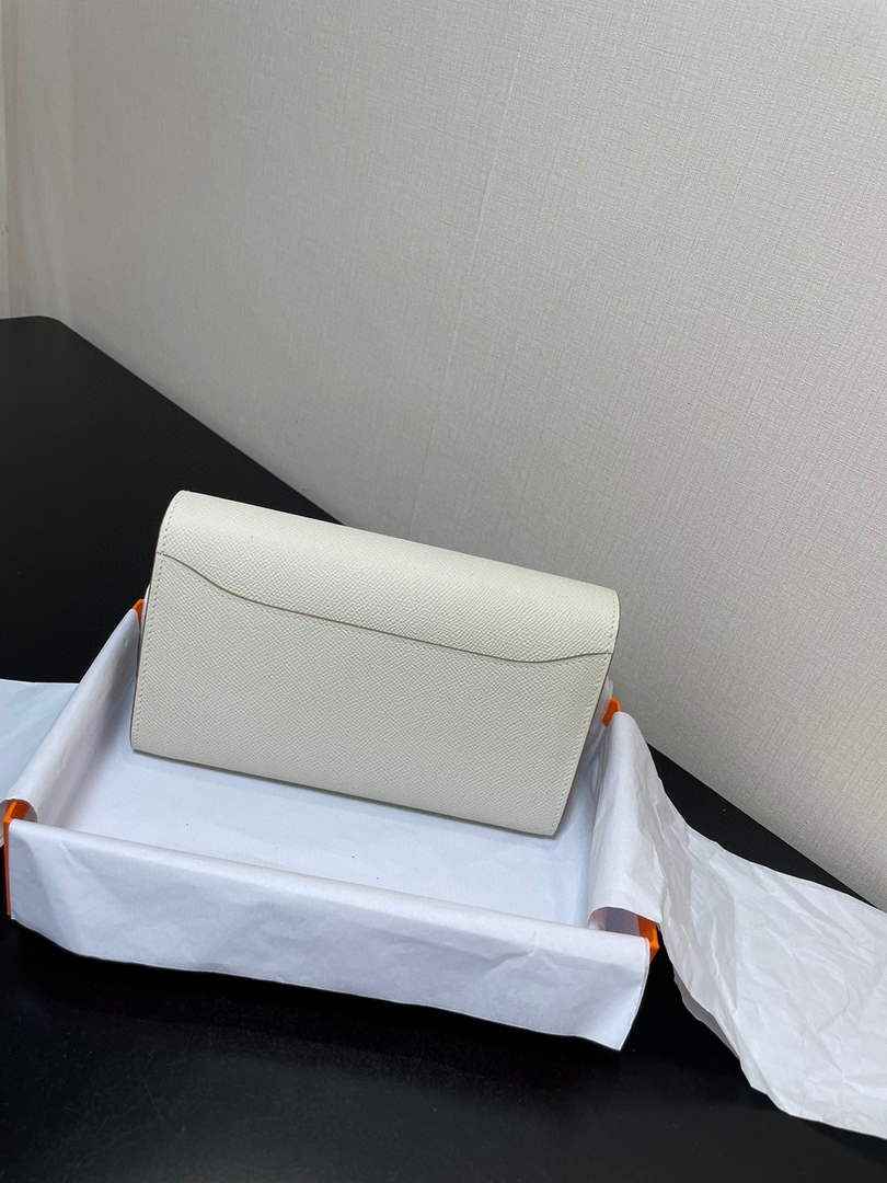 Hermes Constance Long To Go wallet H080126 White Gold