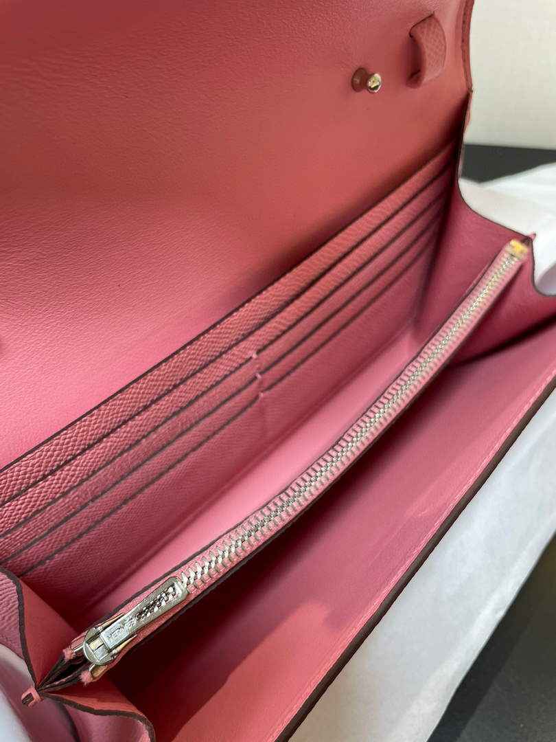 Hermes Constance Long To Go wallet H080126 White Gold