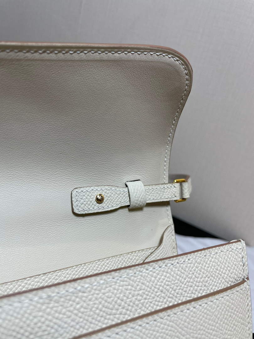 Hermes Constance Long To Go wallet H080126 White Gold