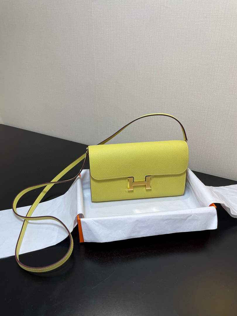 Hermes Constance Long To Go wallet H080126 Light Yellow Gold