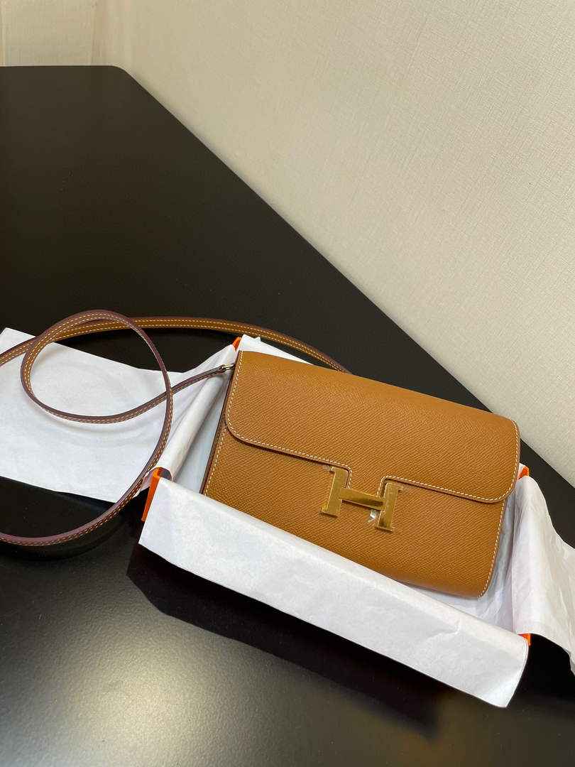 Hermes Constance Long To Go wallet H080126 camel gold
