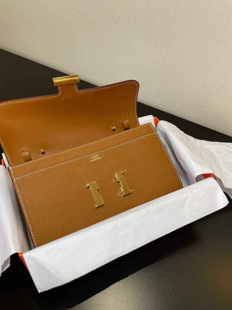 Hermes Constance Long To Go wallet H080126 camel gold