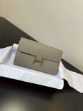 Hermes Constance Long To Go wallet H080126 gray silver