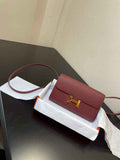 Hermes Constance Long To Go wallet H080126 wine red gold