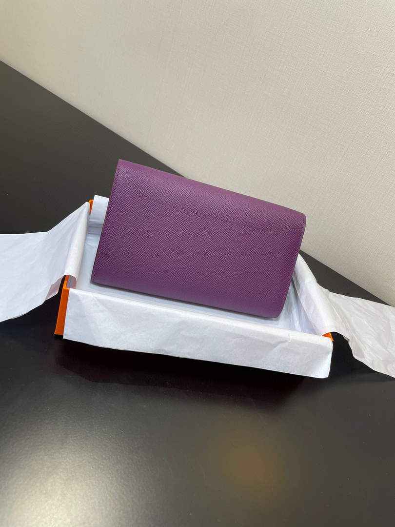 Hermes Constance Long To Go wallet H080126 Purple Gold