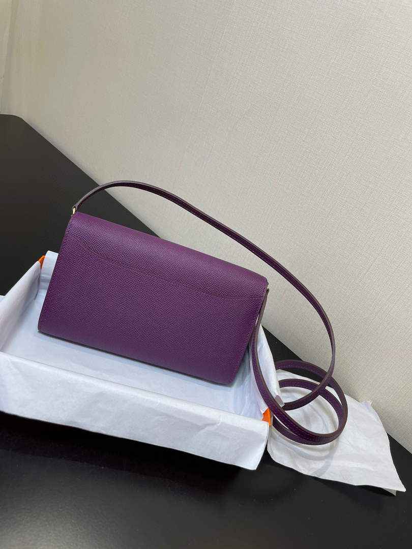 Hermes Constance Long To Go wallet H080126 Purple Gold