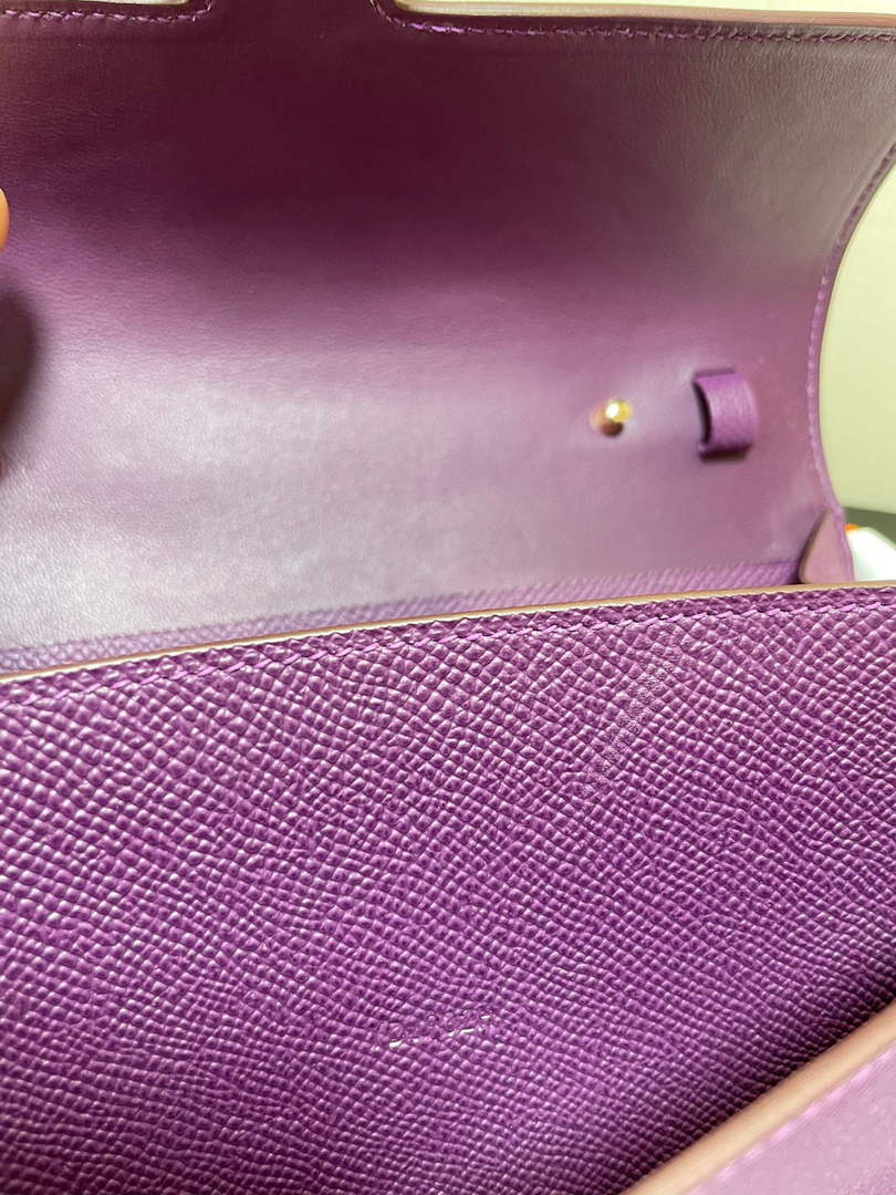 Hermes Constance Long To Go wallet H080126 Purple Gold