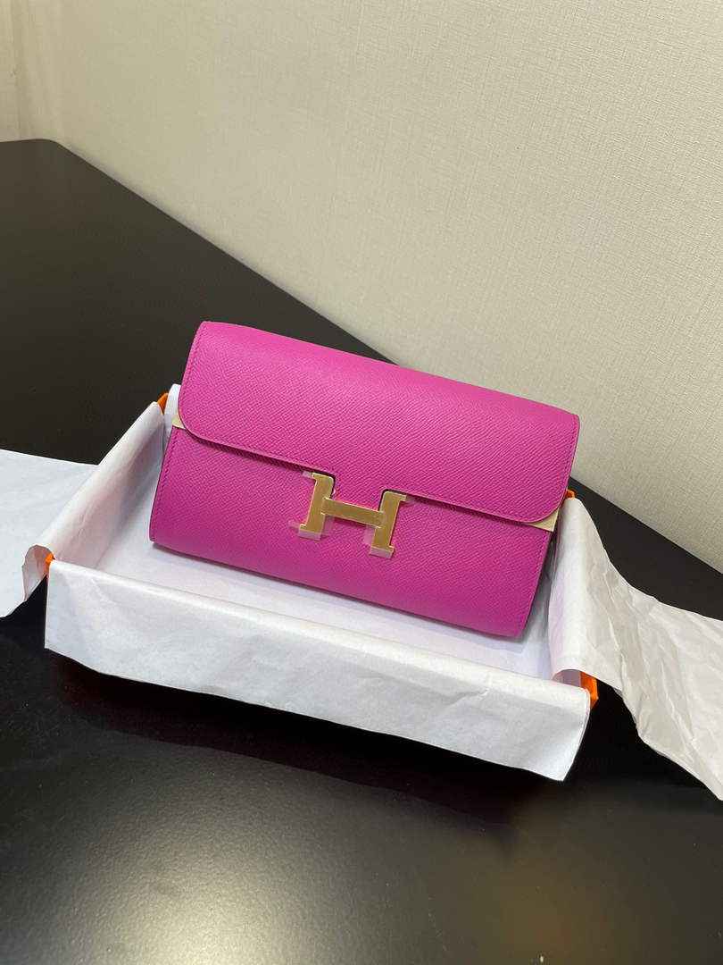 Hermes Constance Long To Go wallet H080126 purpel gold