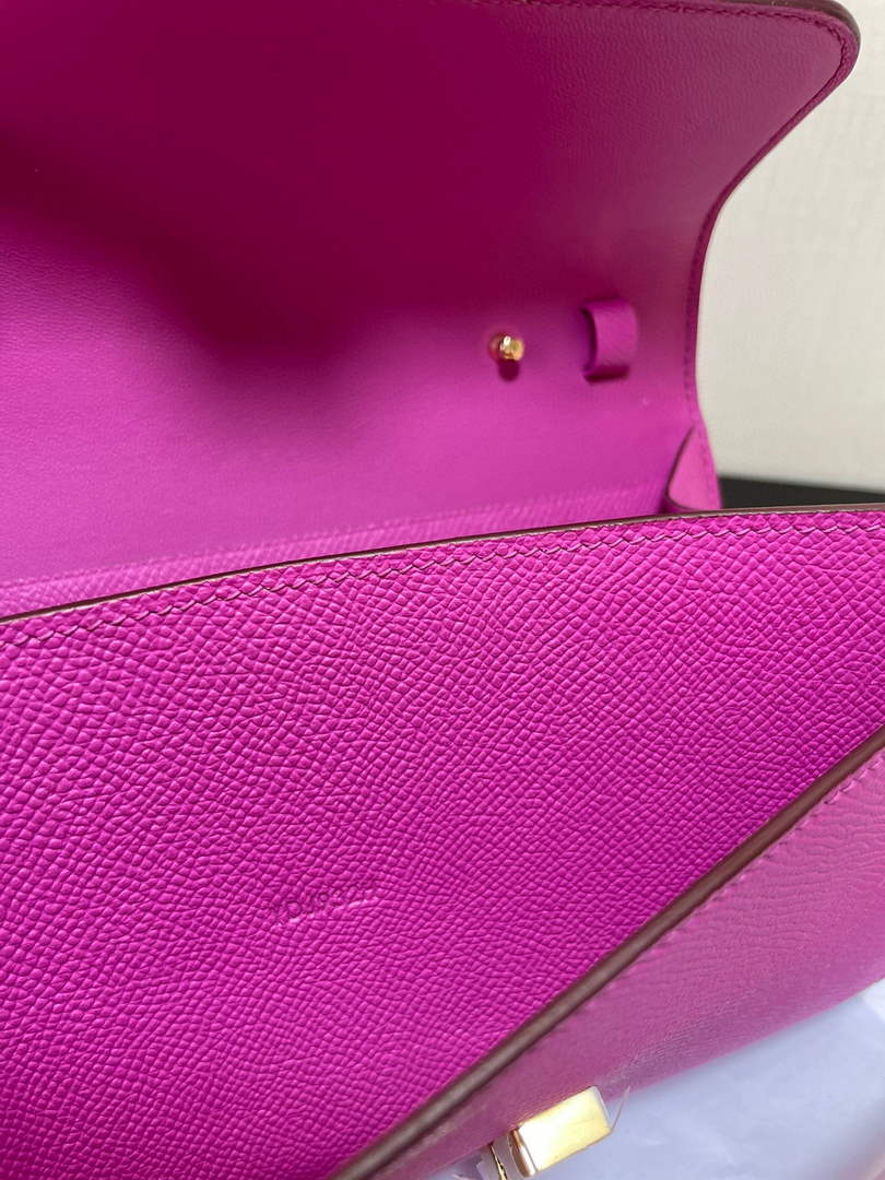 Hermes Constance Long To Go wallet H080126 purpel gold