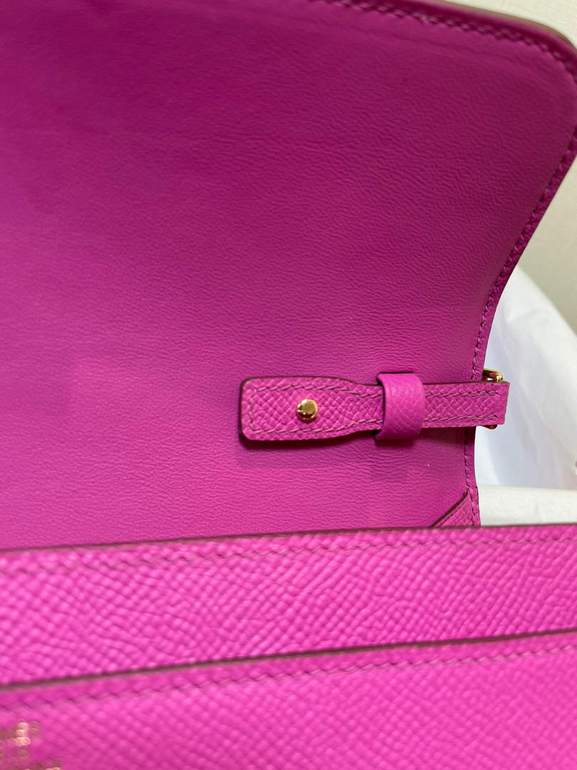 Hermes Constance Long To Go wallet H080126 purpel gold