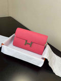 Hermes Constance Long To Go wallet H080126 plum silver