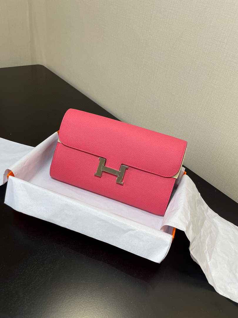 Hermes Constance Long To Go wallet H080126 plum silver