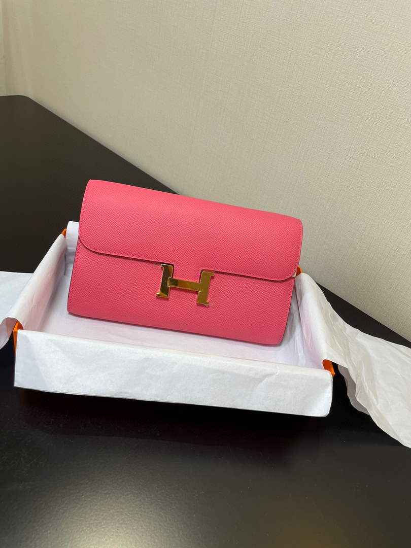 Hermes Constance Long To Go wallet H080126 plum gold