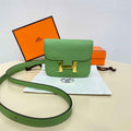 Hermes Constance Slim Wallet Green Epsom Leather Gold H082062