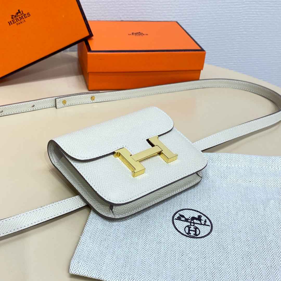 Hermes Constance Slim Wallet Beige Epsom Leather Gold H082086
